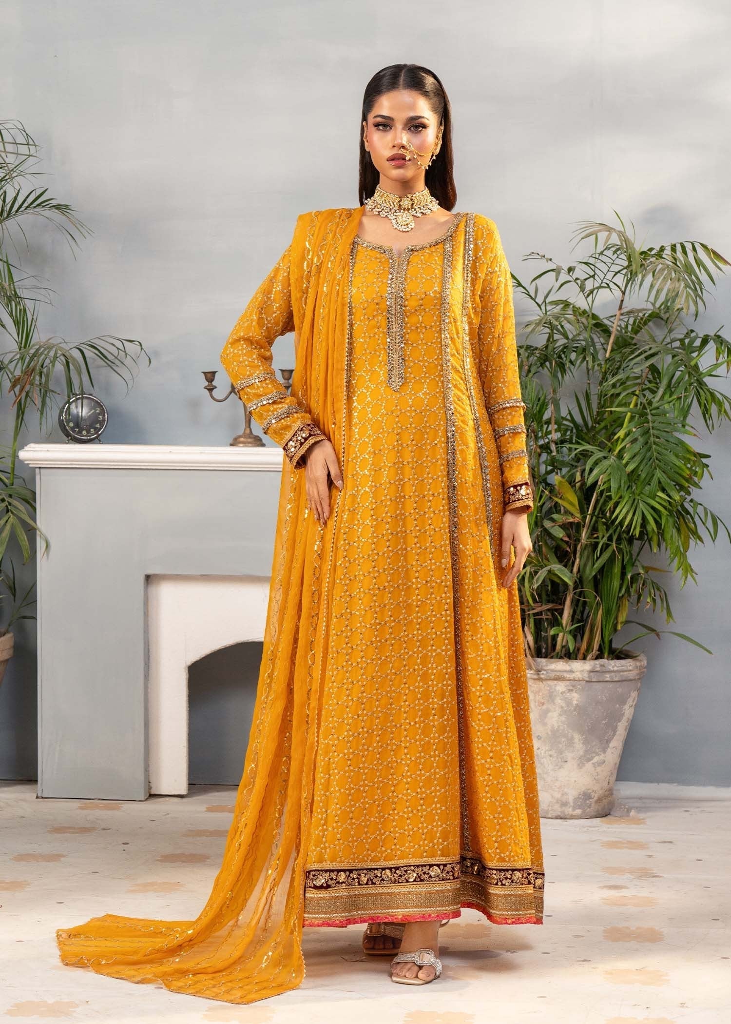 Ayesha Closet Shehzadi Mustard Magic Women 3pcs