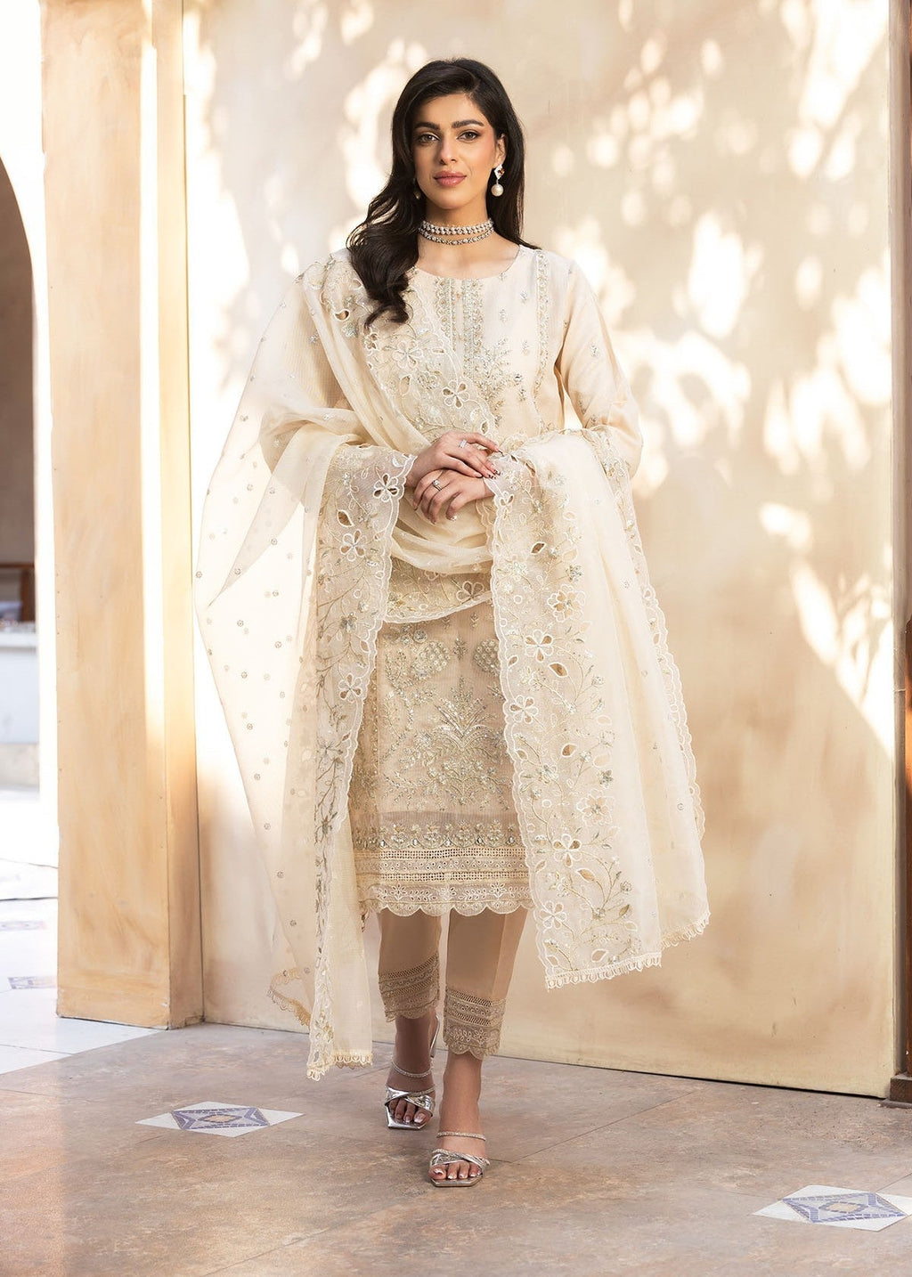 Bin Tayyab (BT006044 CRM) Women 3pcs