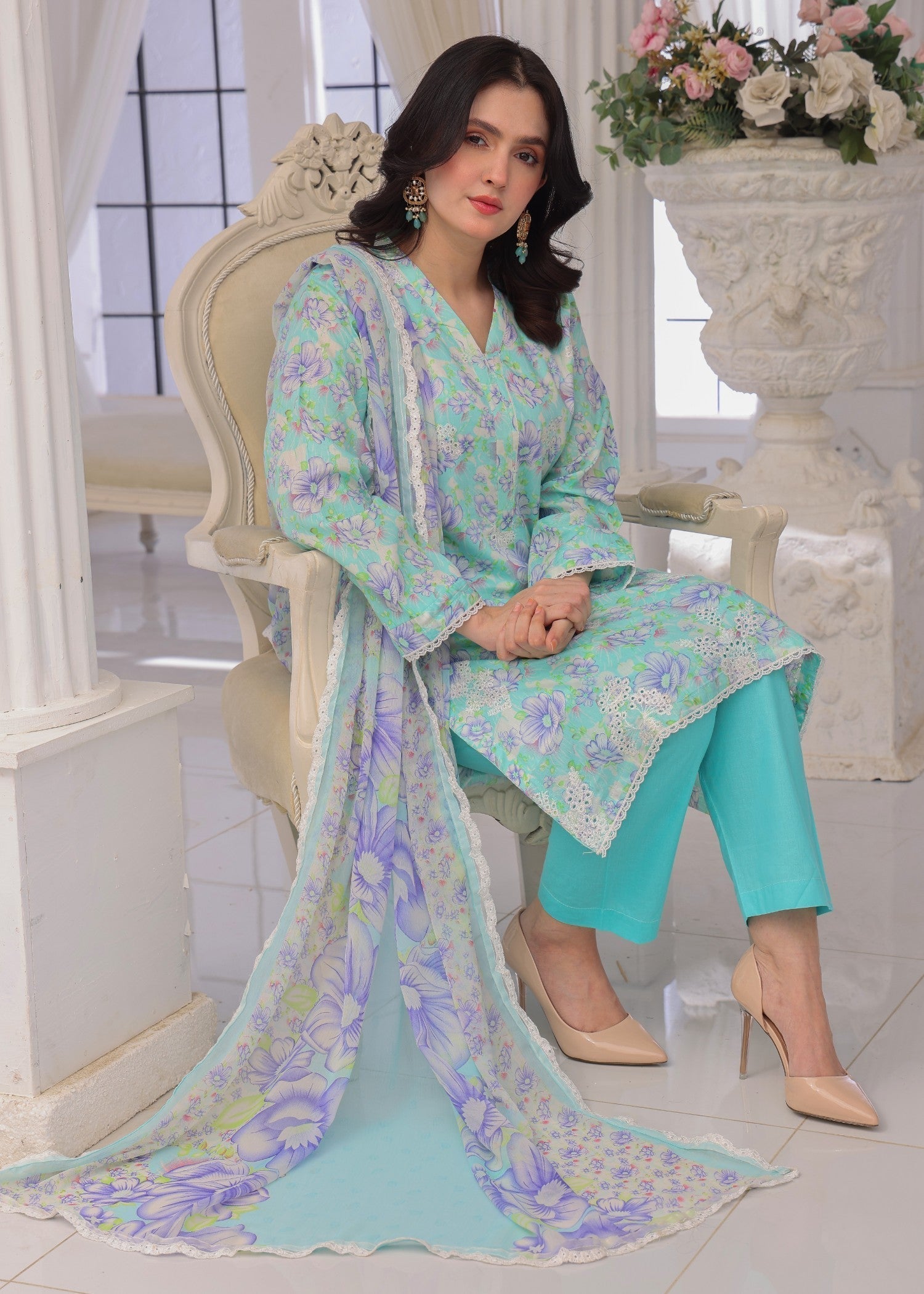 Polawn PD 25 301 | GULZAR PRET LAWN COLLECTION Women 3pcs