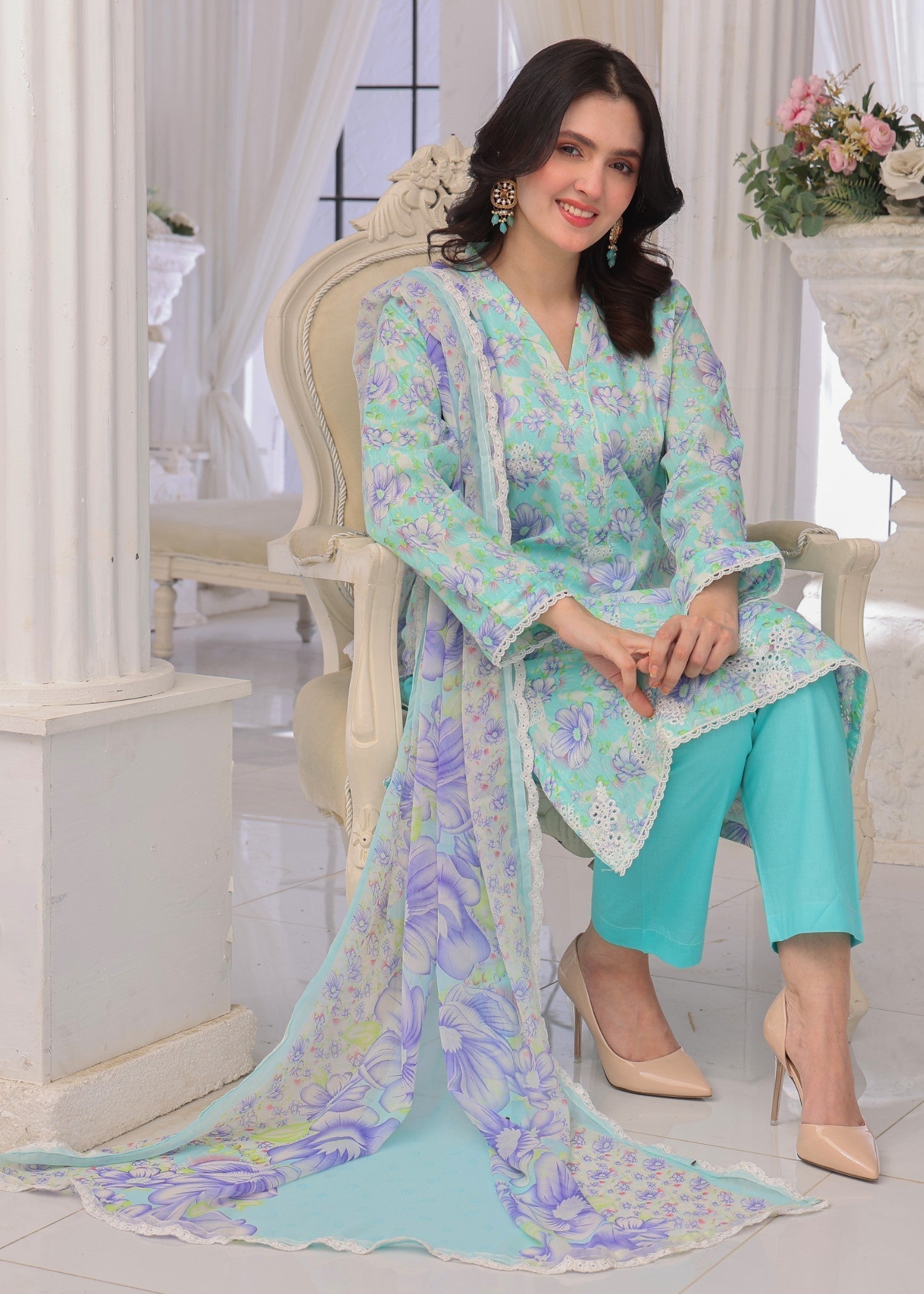 Polawn PD 25 301 | GULZAR PRET LAWN COLLECTION Women 3pcs