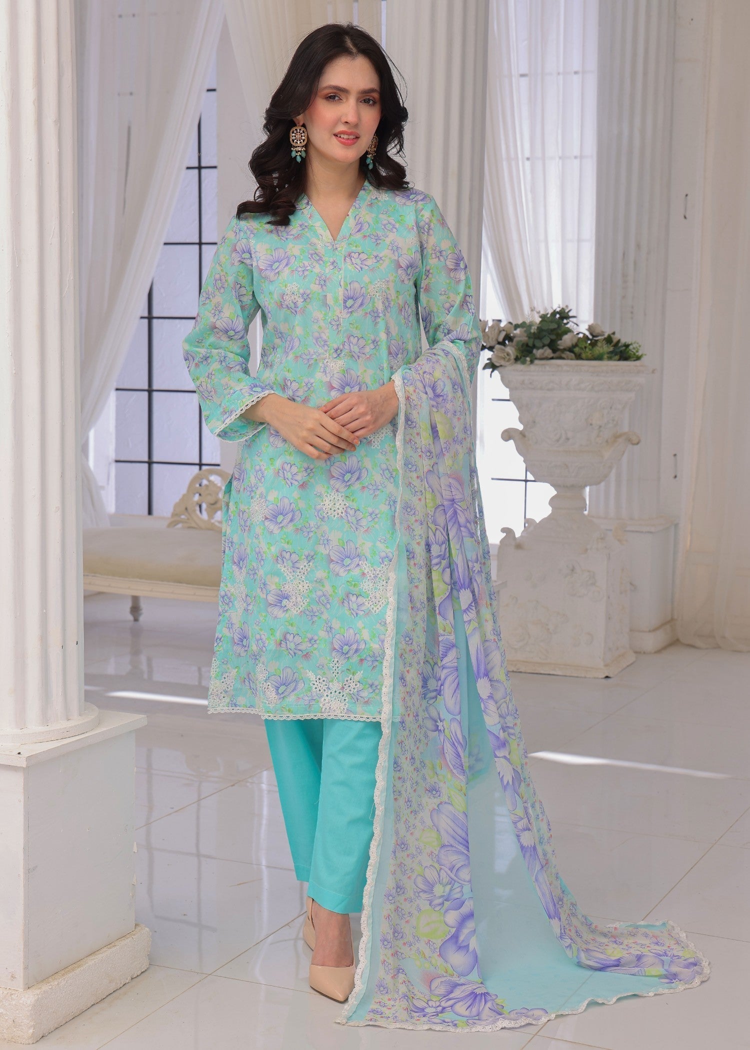 Polawn PD 25 301 | GULZAR PRET LAWN COLLECTION Women 3pcs