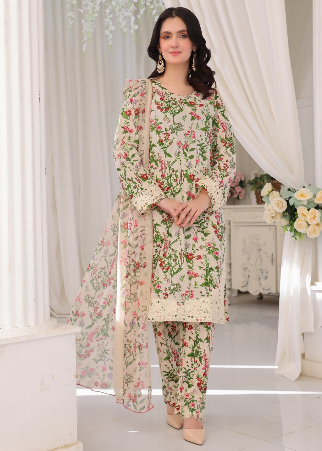 Polawn PD 25 303 | GULZAR PRET LAWN COLLECTION Women 3pcs