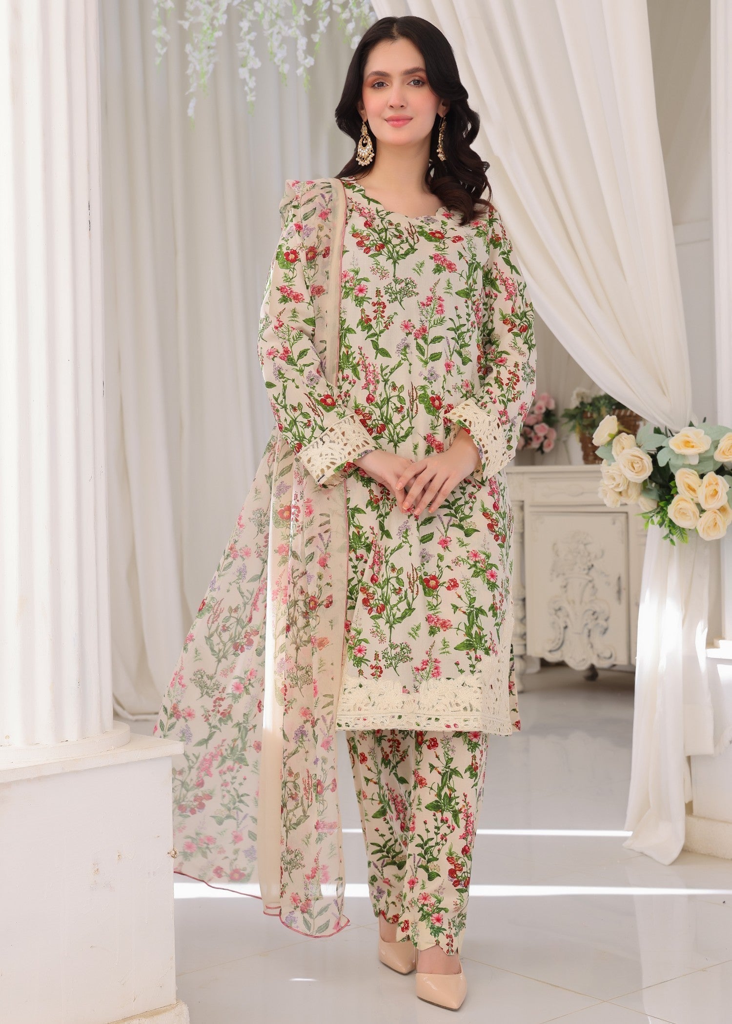 Polawn PD 25 303 | GULZAR PRET LAWN COLLECTION Women 3pcs