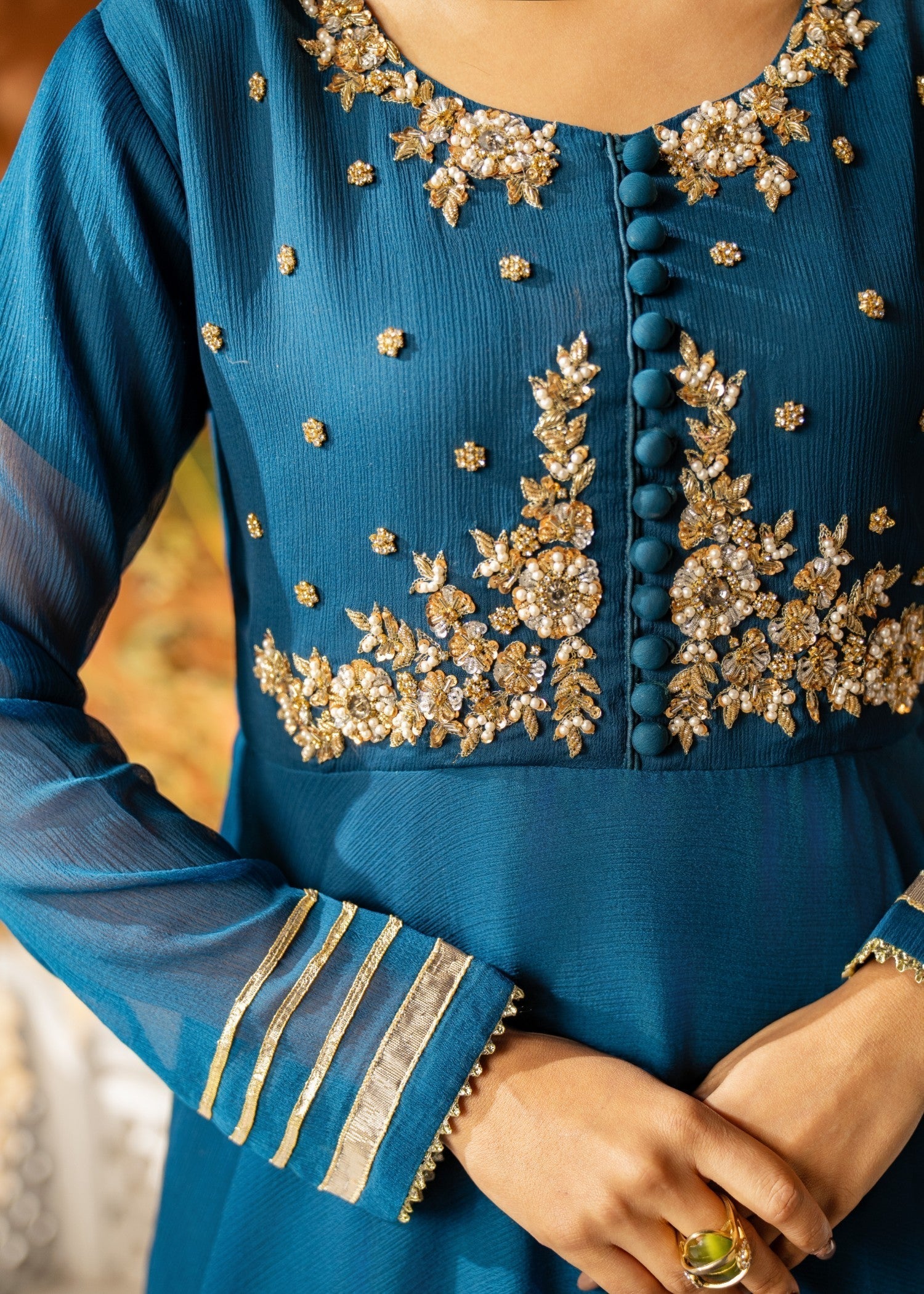 Maira Fashion Teal Sharara 01 Women 3pcs