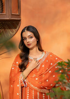 Maira Fashion Orange Sharara 02 Women 3pcs