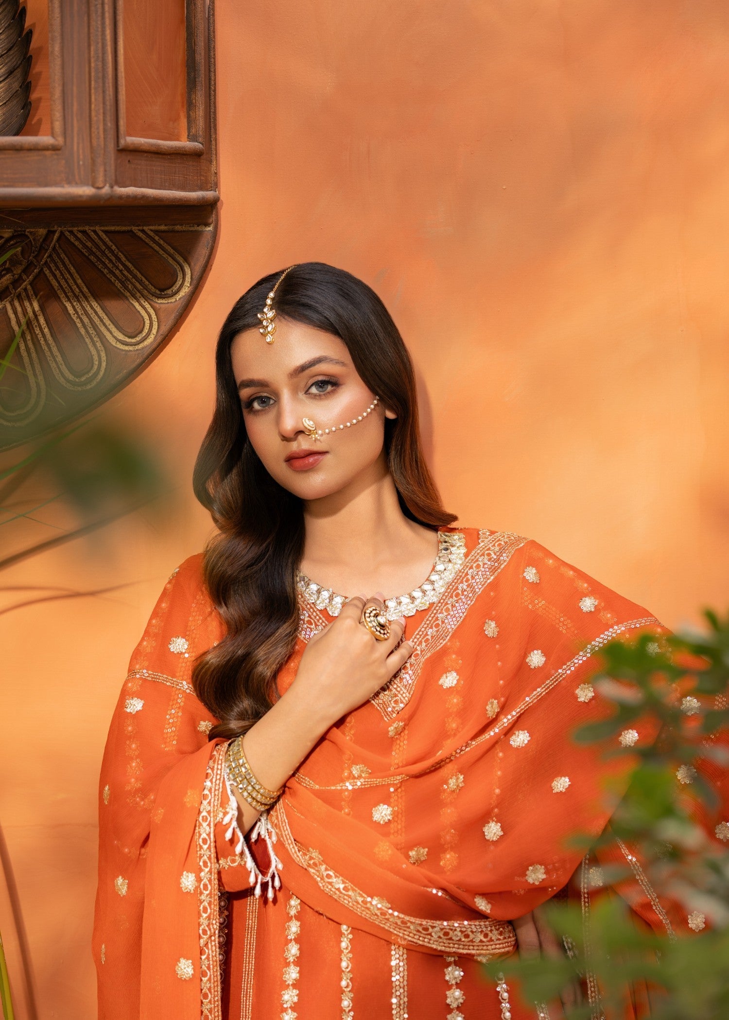 Maira Fashion Orange Sharara 02 Women 3pcs