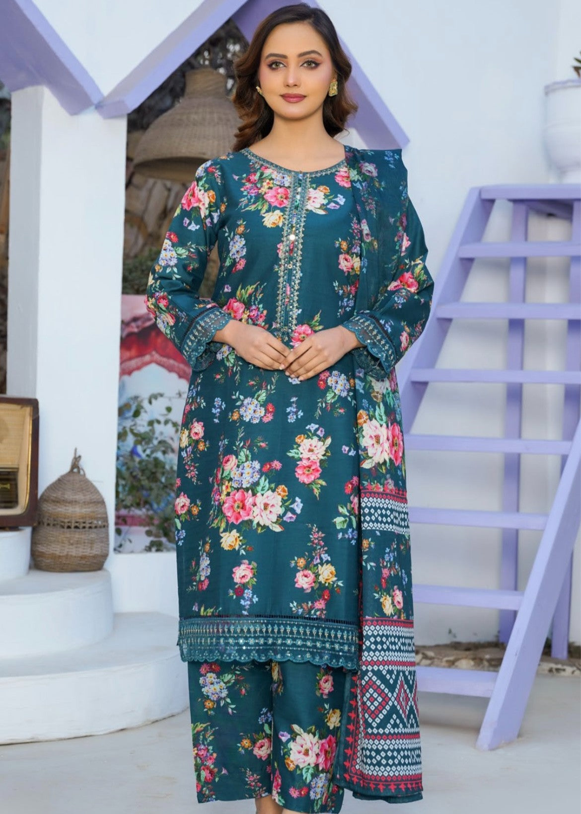 Pehnawa Basics PRINTED LAWN A005 Women 3pcs