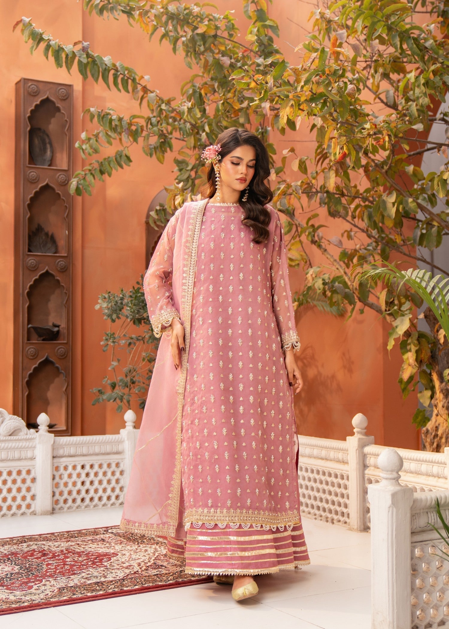 Maira Fashion Pink Sharara Set 05 Women 3pcs
