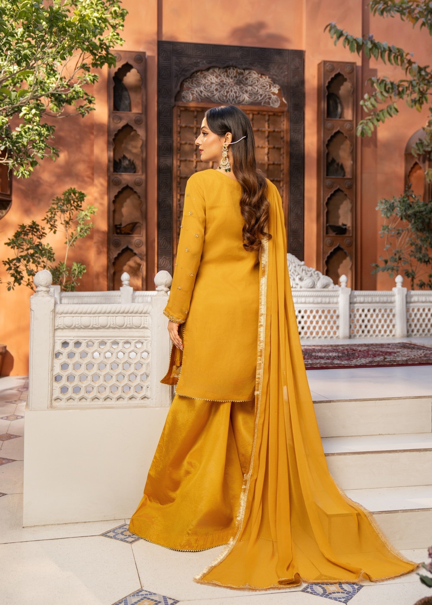 Maira Fashion Mustered Sharara Women 3pcs