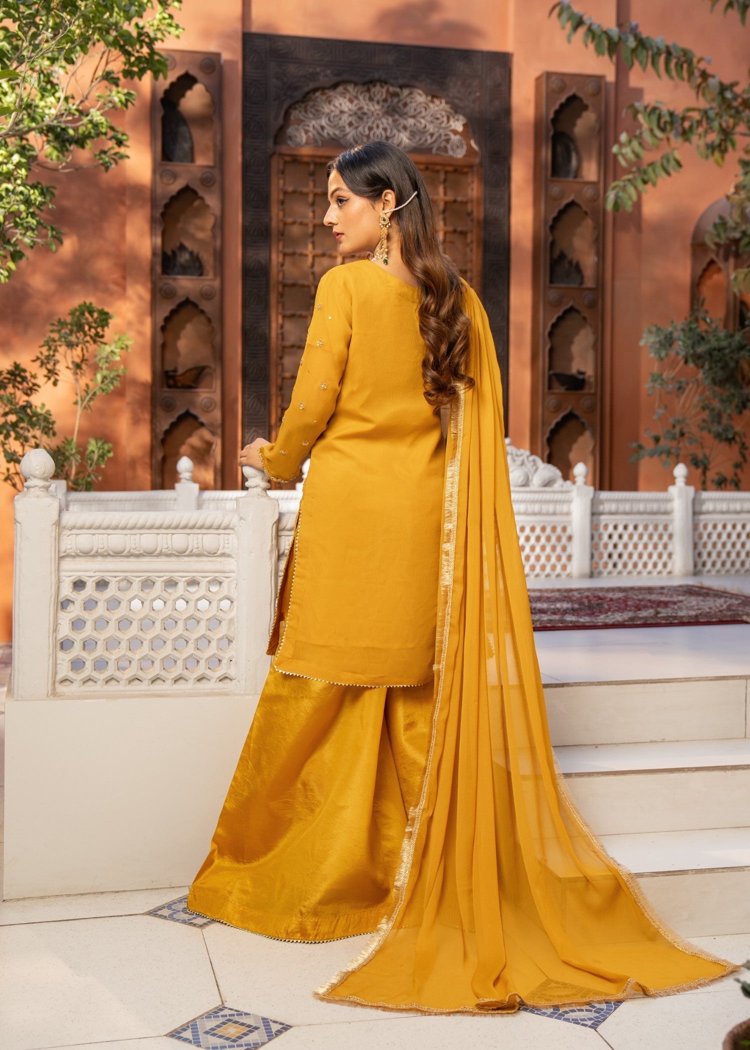 Maira Fashion Mustered Sharara Women 3pcs