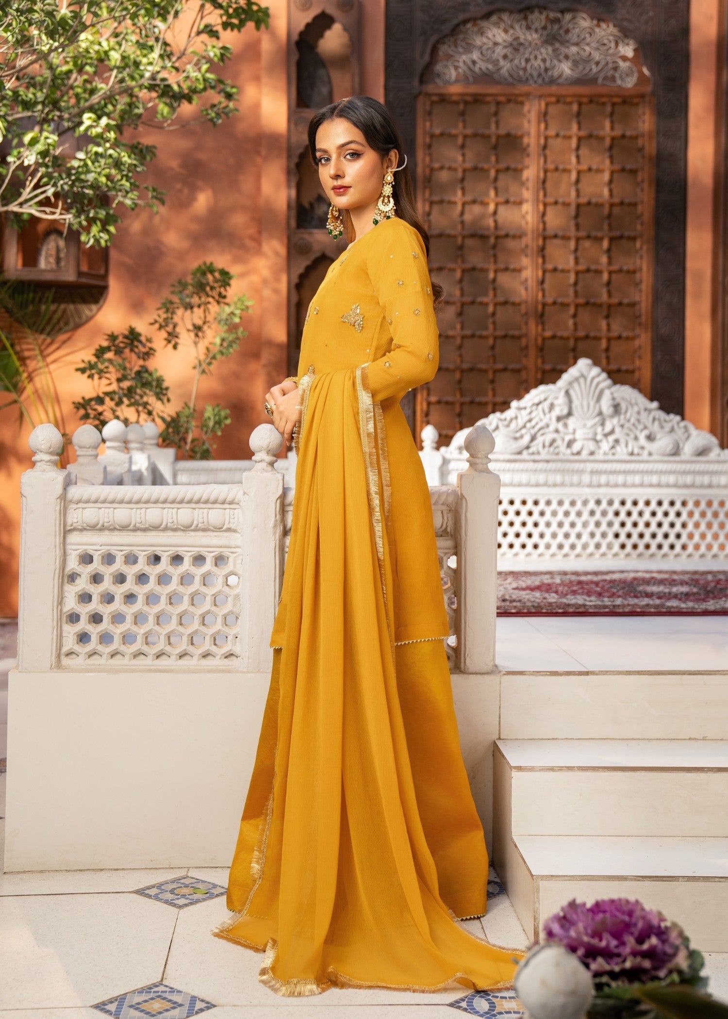 Maira Fashion Mustered Sharara Women 3pcs