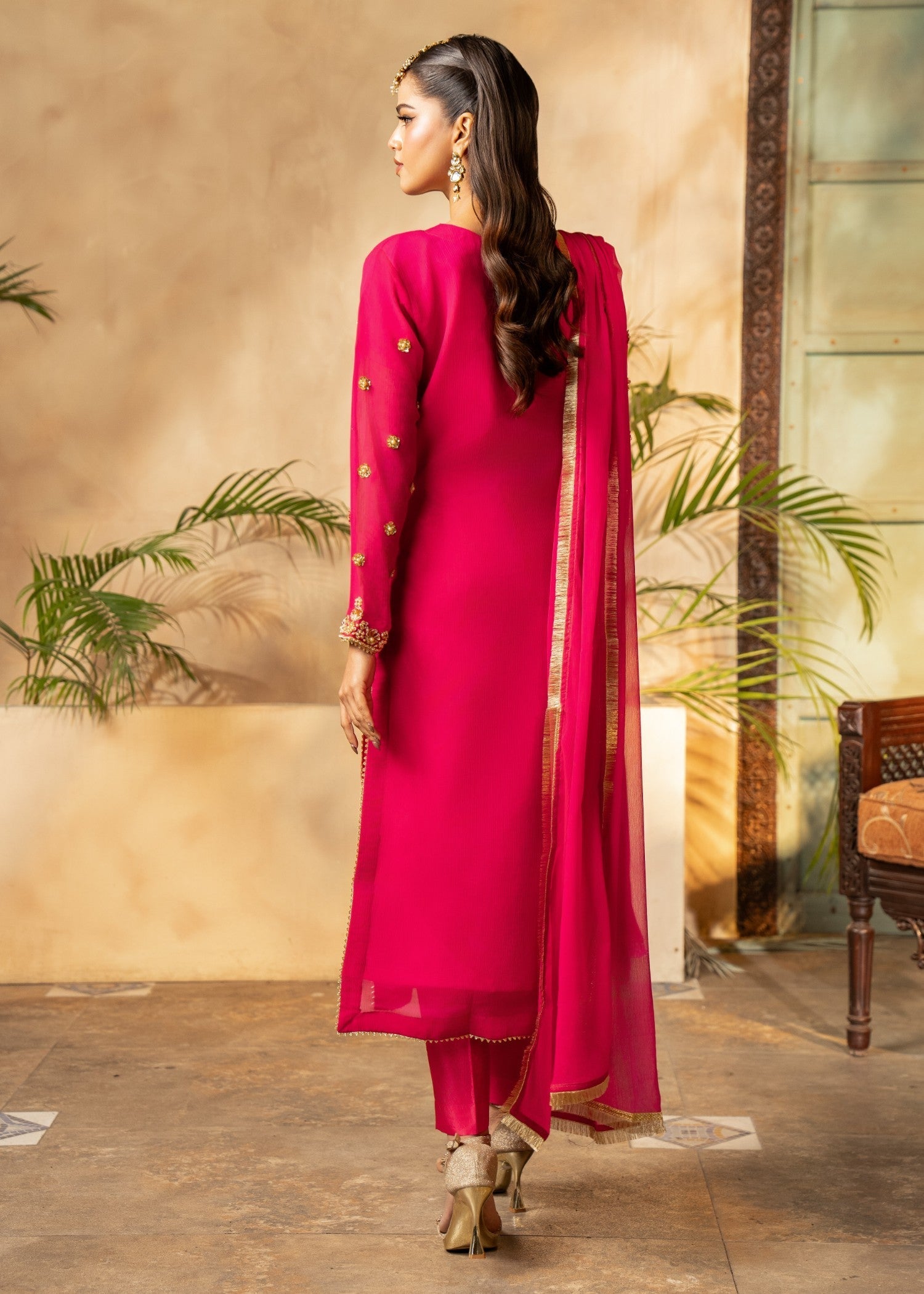 Maira Fashion Pink Kurta Set 08 Women 3pcs