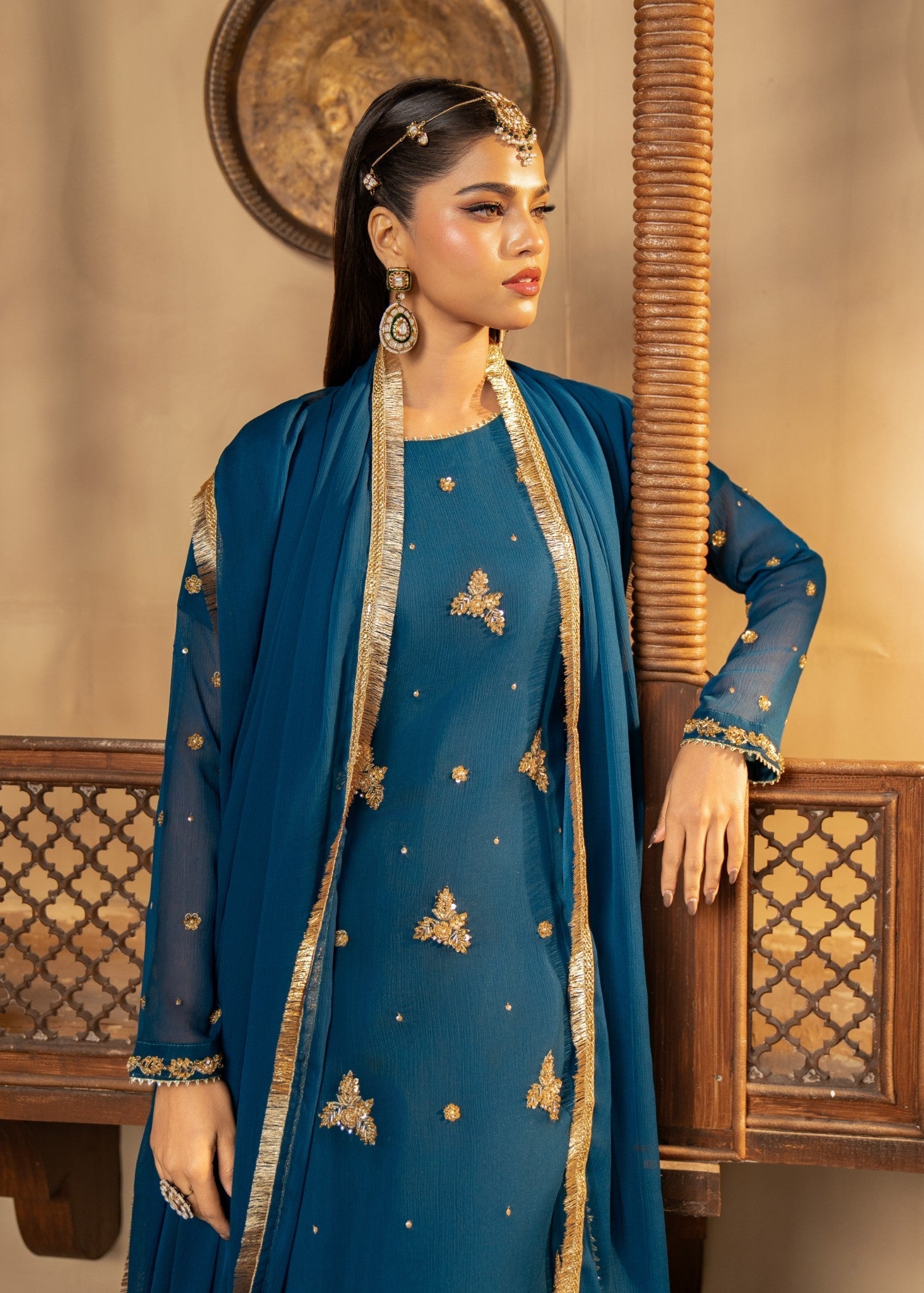Maira Fashion Blue Sharara 10 Women 3pcs