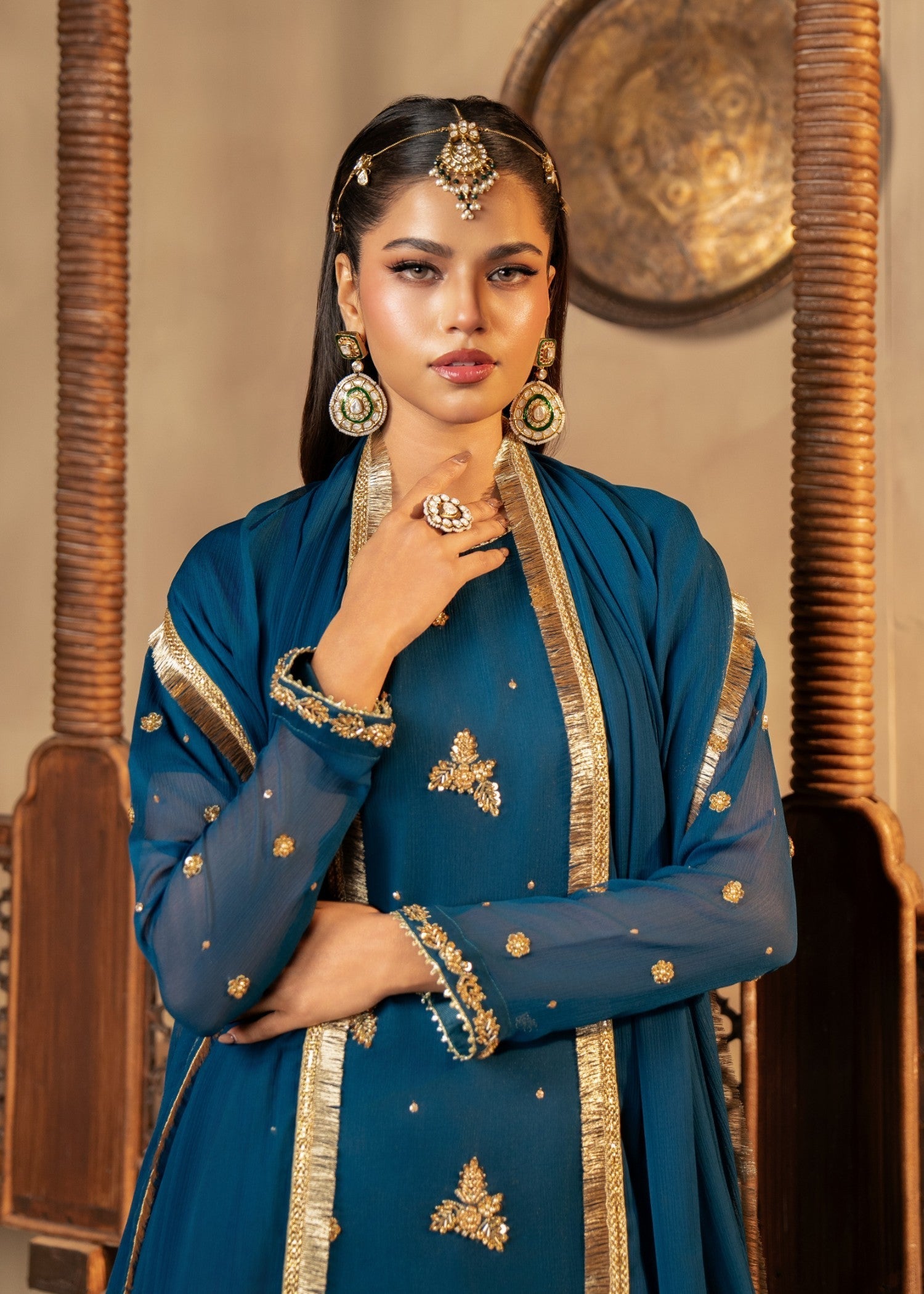 Maira Fashion Blue Sharara 10 Women 3pcs