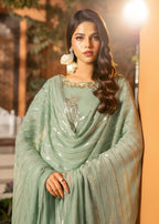 Maira Fashion Pastel Green Kurta Set 12 Women 3pcs