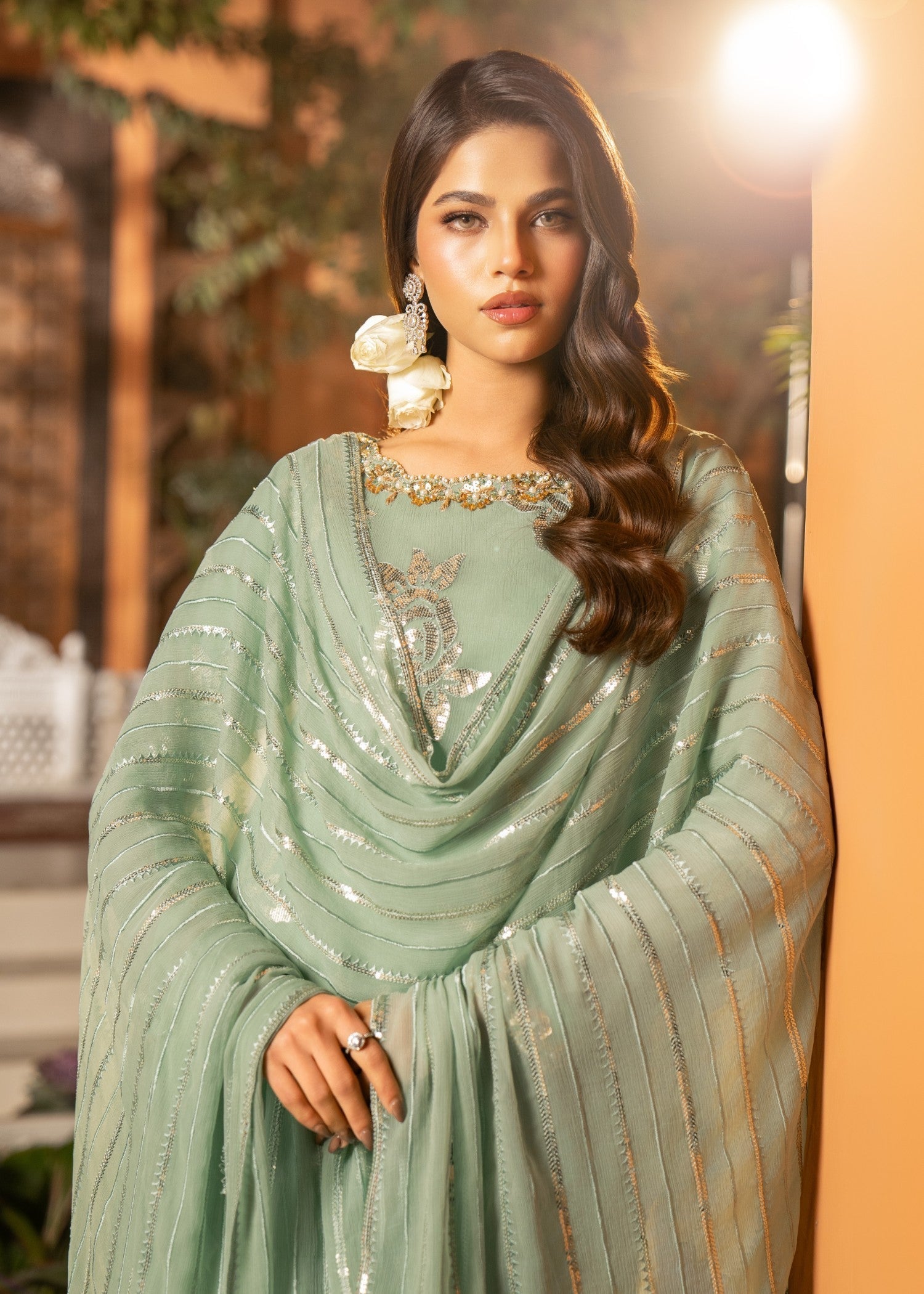 Maira Fashion Pastel Green Kurta Set 12 Women 3pcs