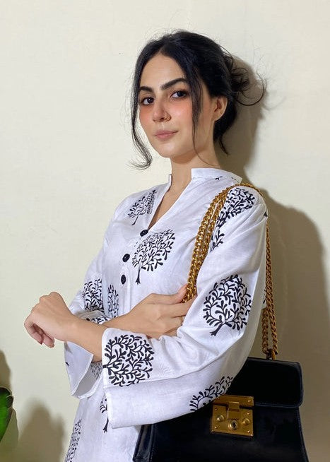 Chaudhary Arts Tree White Women 2pcs