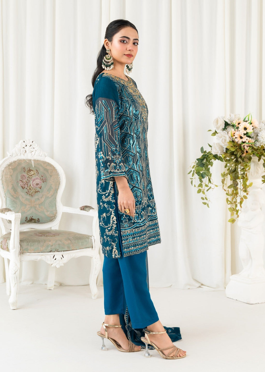 Four Season Boutique BAARISH BLUE Women 3pcs