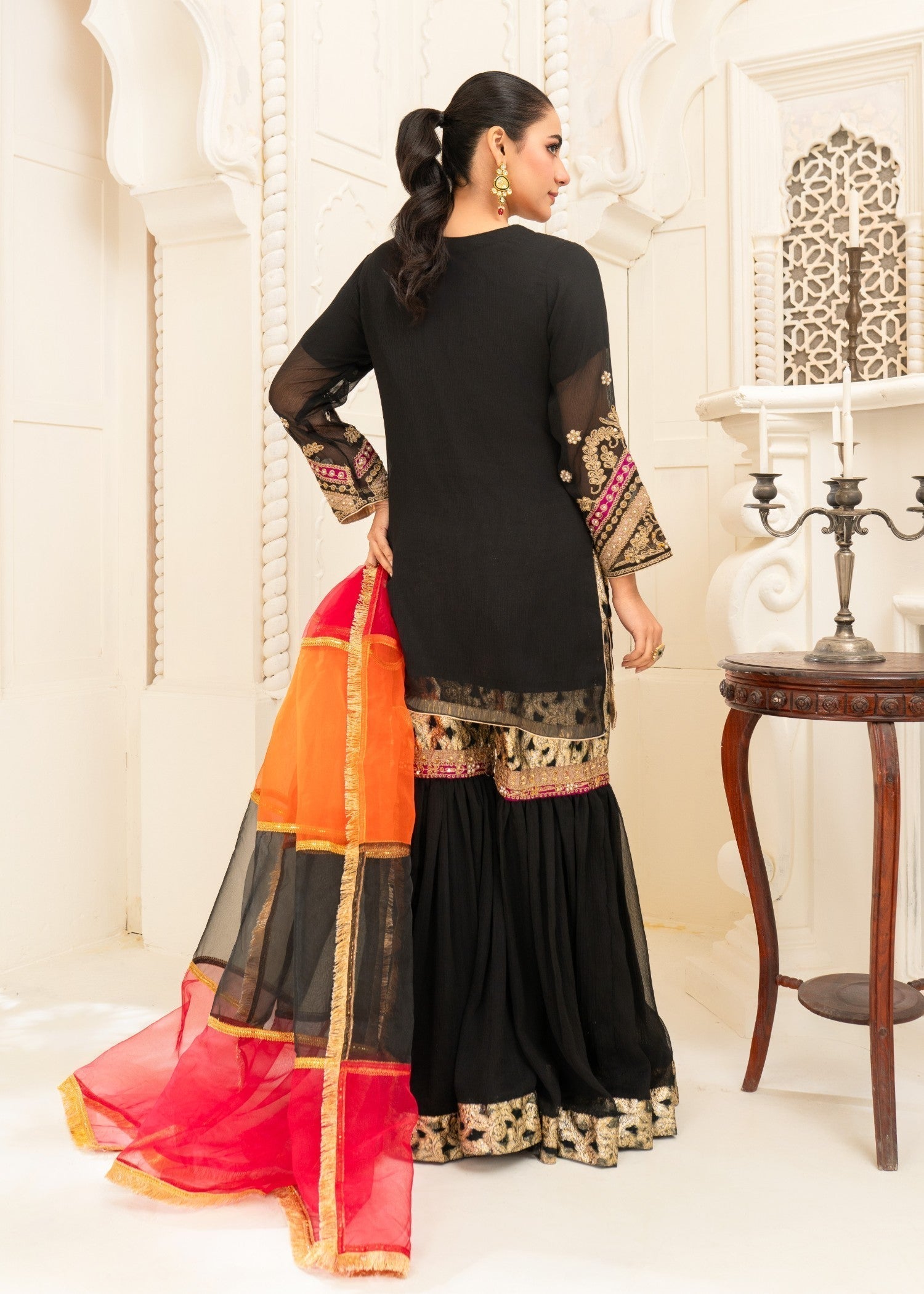 Four Season Boutique DUR E FISHAN GARRARA BLACK Women 3pcs