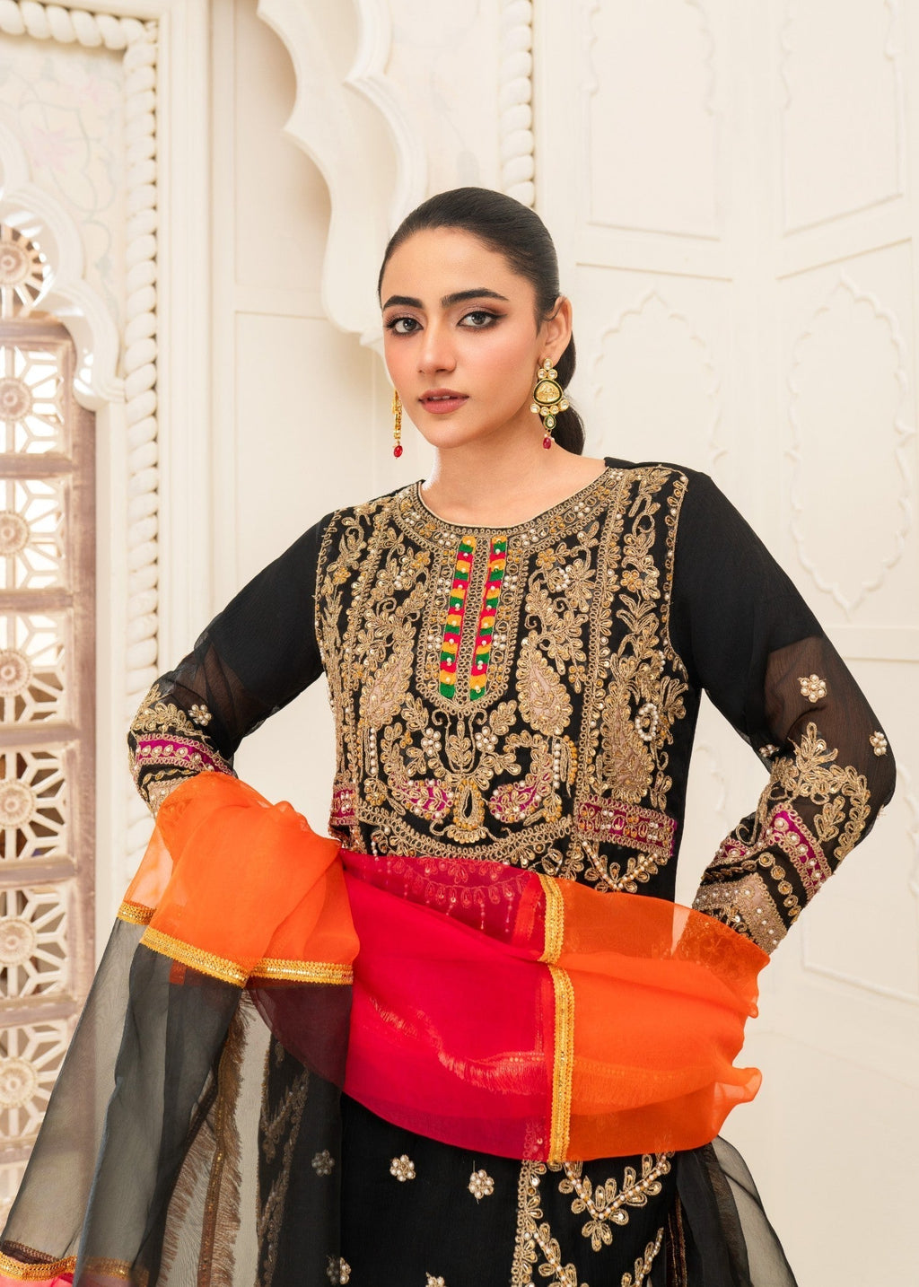 Four Season Boutique DUR E FISHAN GARRARA BLACK Women 3pcs