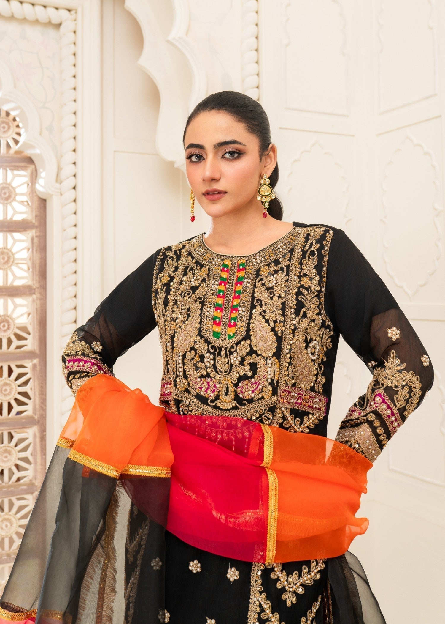 Four Season Boutique DUR E FISHAN GARRARA BLACK Women 3pcs