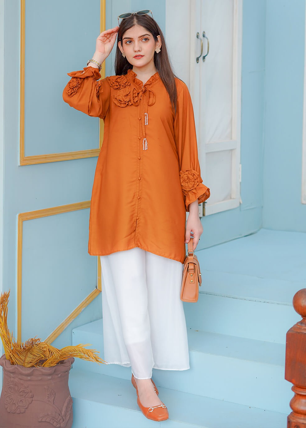 Elara Official Rust Musterd Women 2pcs