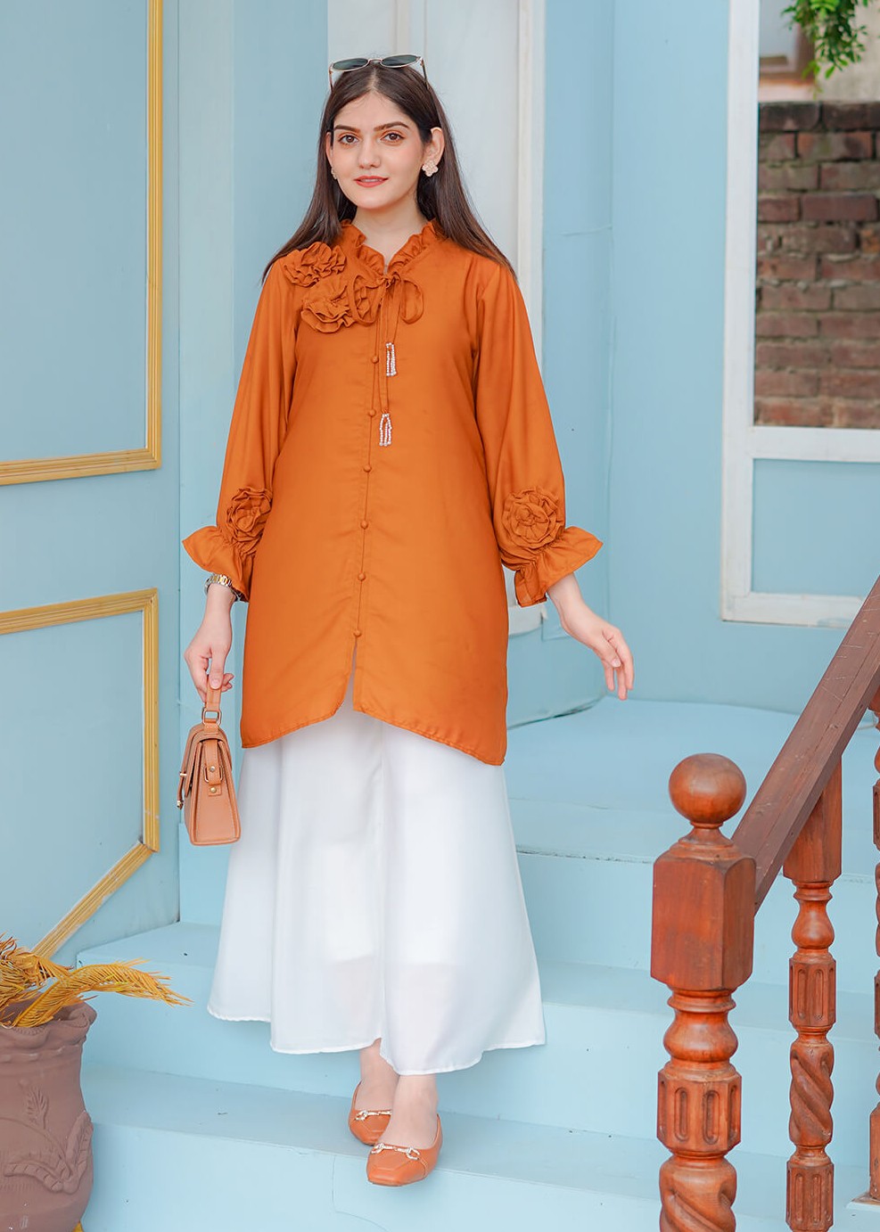 Elara Official Rust Musterd Women 2pcs