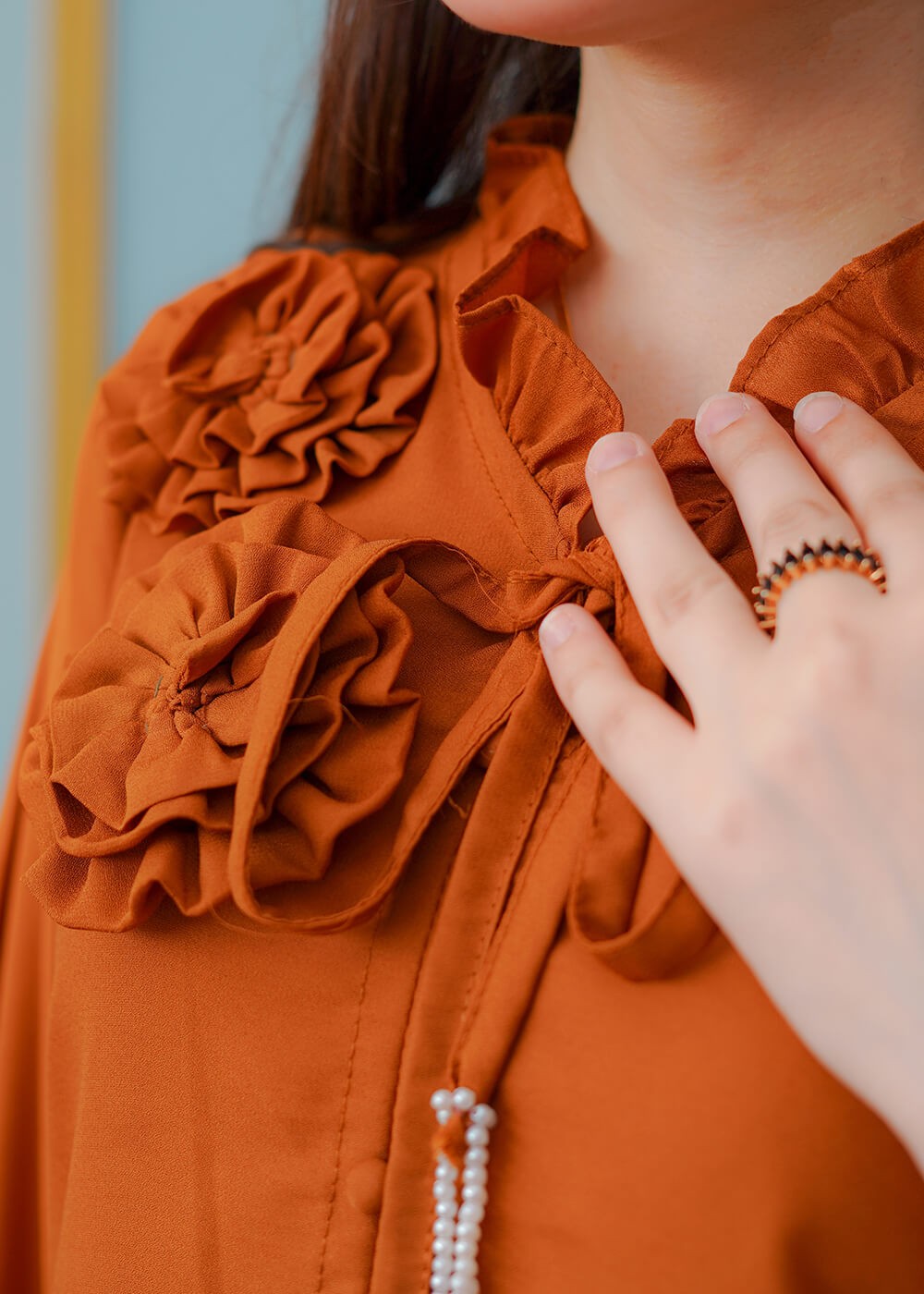 Elara Official Rust Musterd Women 2pcs