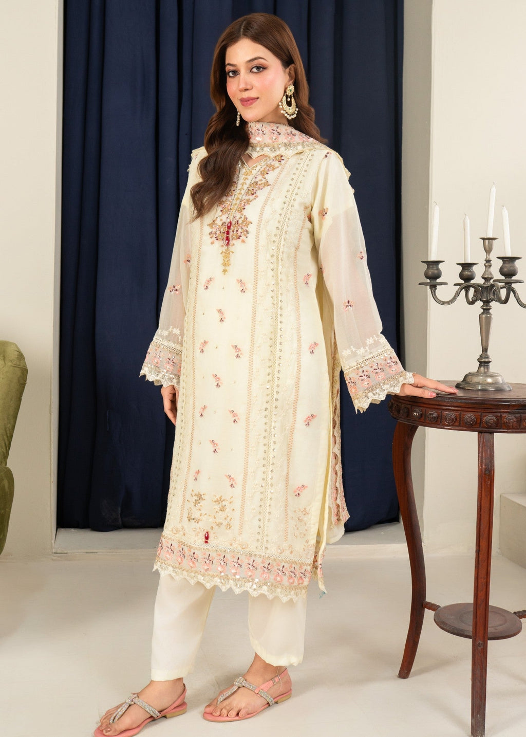 Four Season Boutique CORA CHIFFON CREAM Women 3pcs