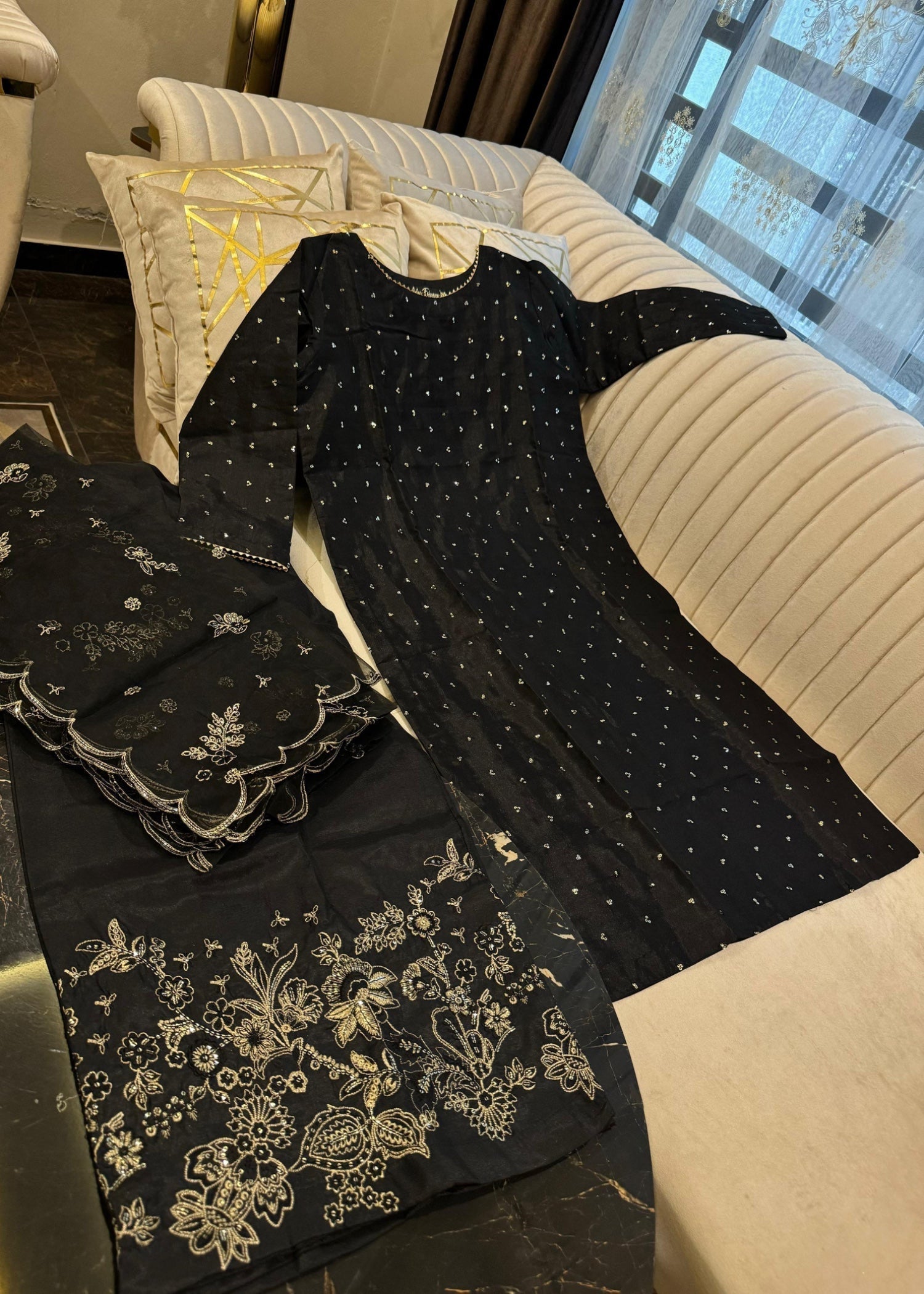 Suits By Sadia Black love Women 3pcs