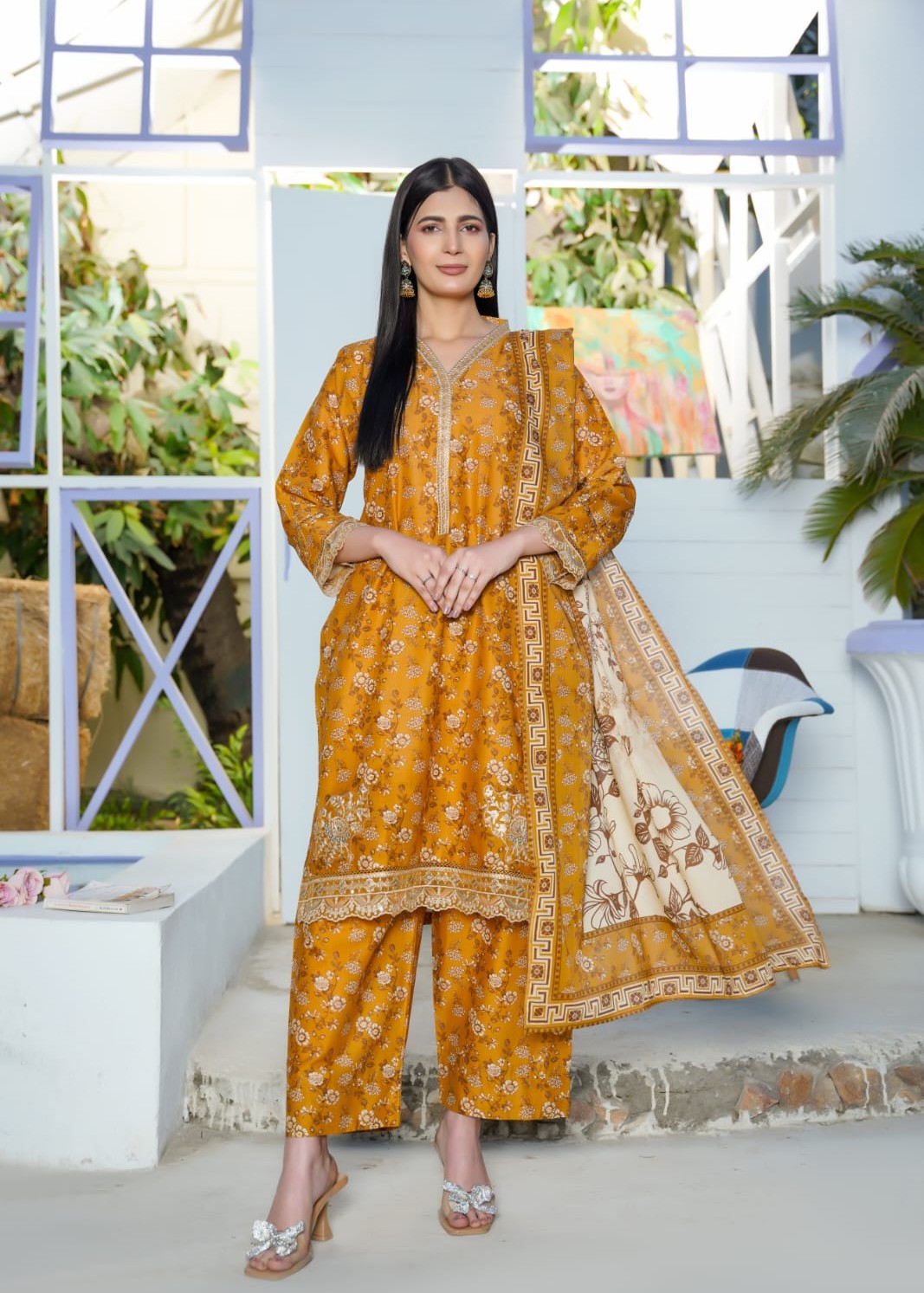 Pehnawa Basics PRINTED LAWN A007 Women 3pcs