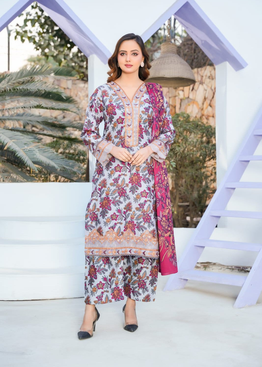 Pehnawa Basics PRINTED LAWN A008 Women 3pcs