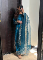 Suits By Sadia Flower kattan zinc Women 3pcs