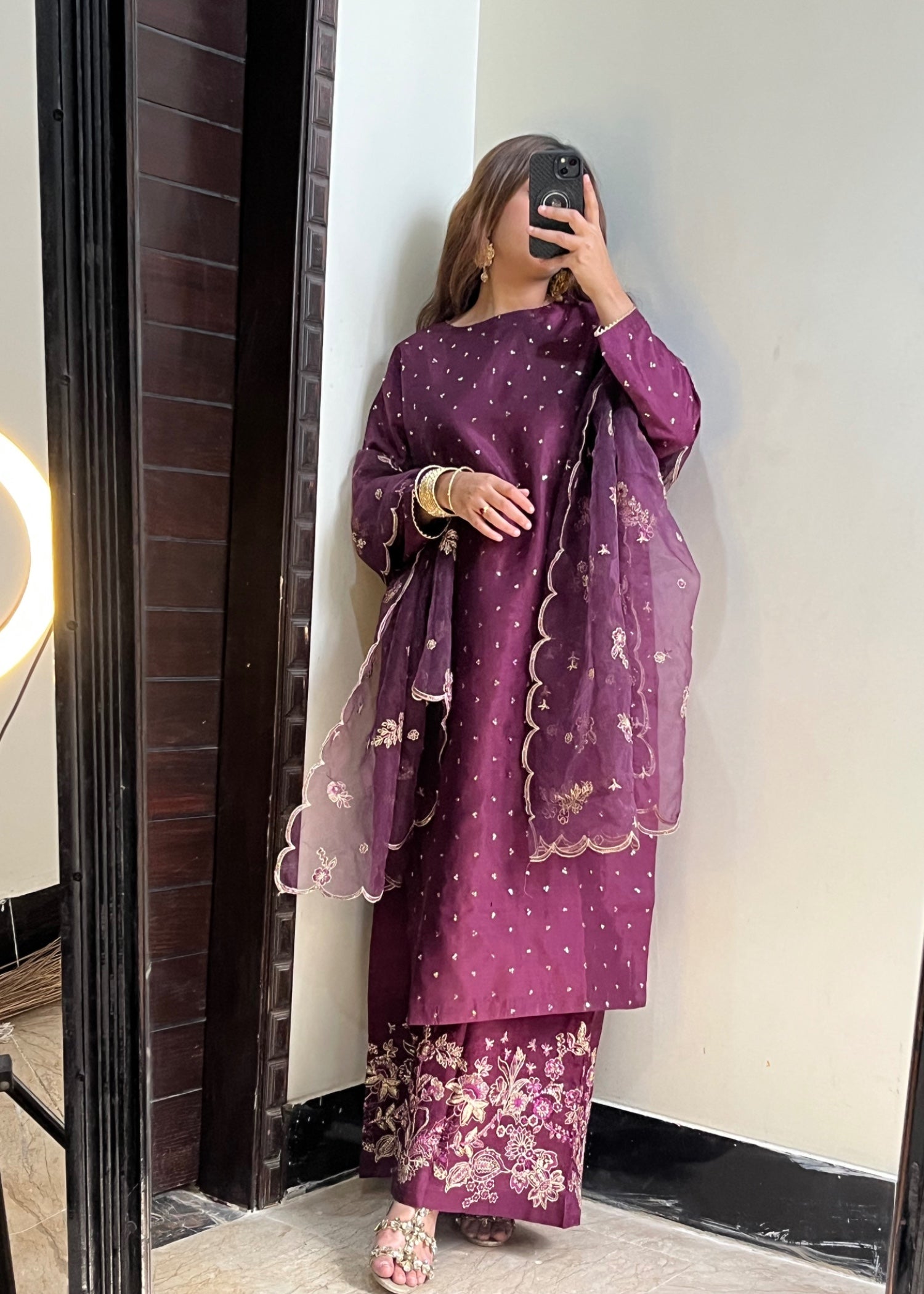 Suits By Sadia Kattan purple Women 3pcs
