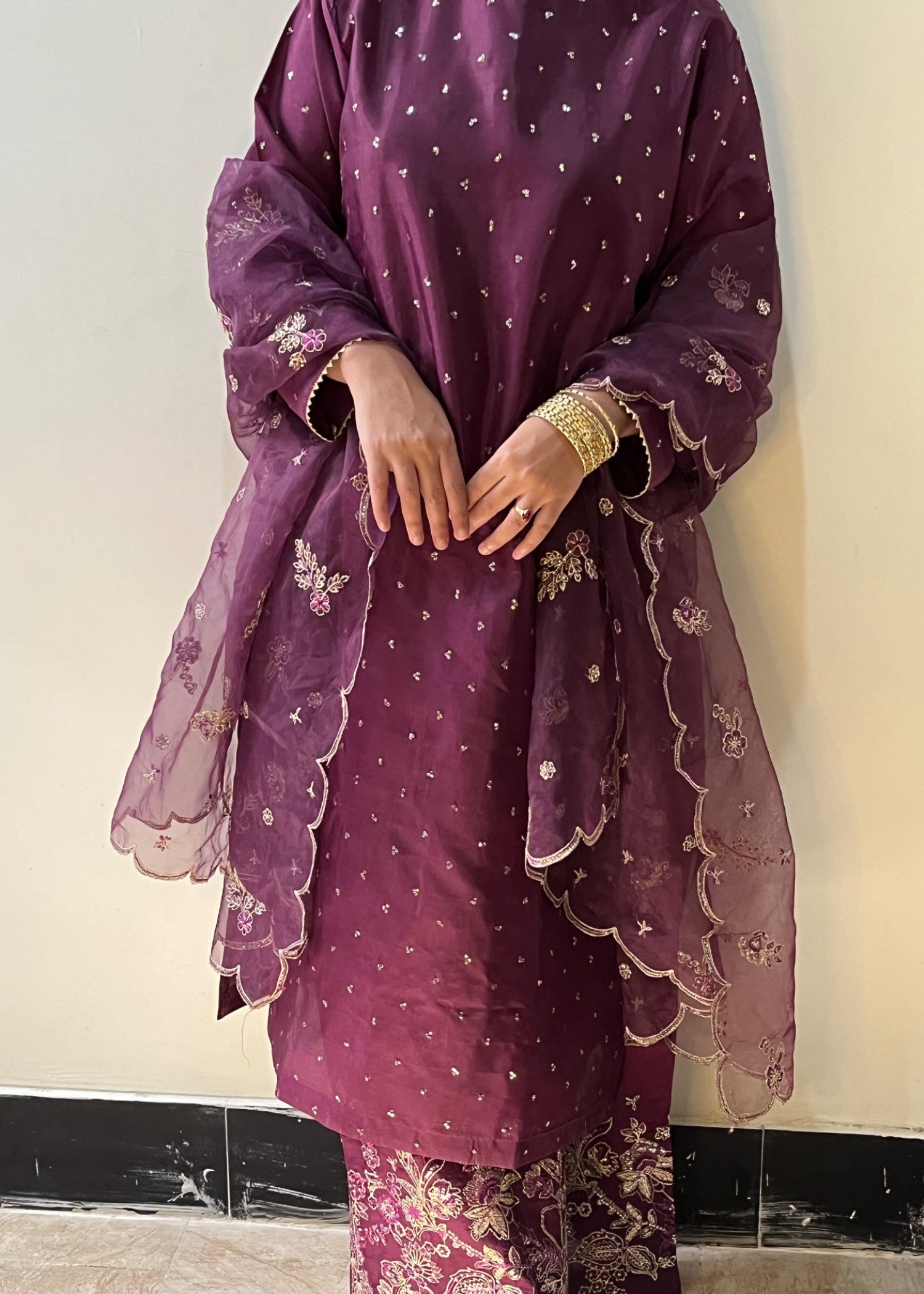 Suits By Sadia Kattan purple Women 3pcs