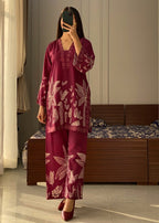 Ayesha B maroon (jabeen) Women 2pcs