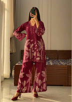 Ayesha B maroon (jabeen) Women 2pcs