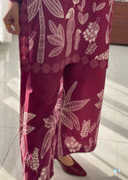 Ayesha B maroon (jabeen) Women 2pcs