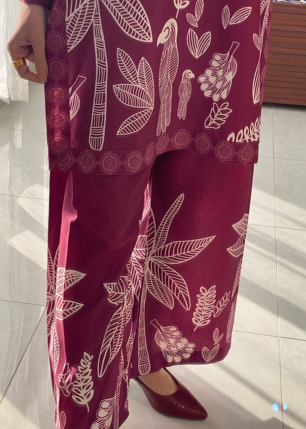 Ayesha B maroon (jabeen) Women 2pcs