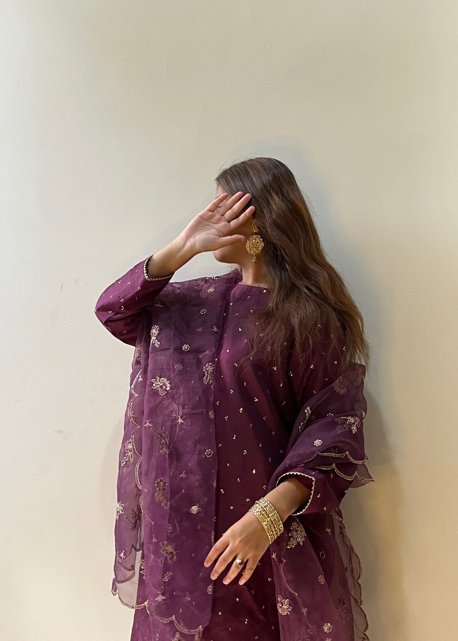 Suits By Sadia Kattan purple Women 3pcs