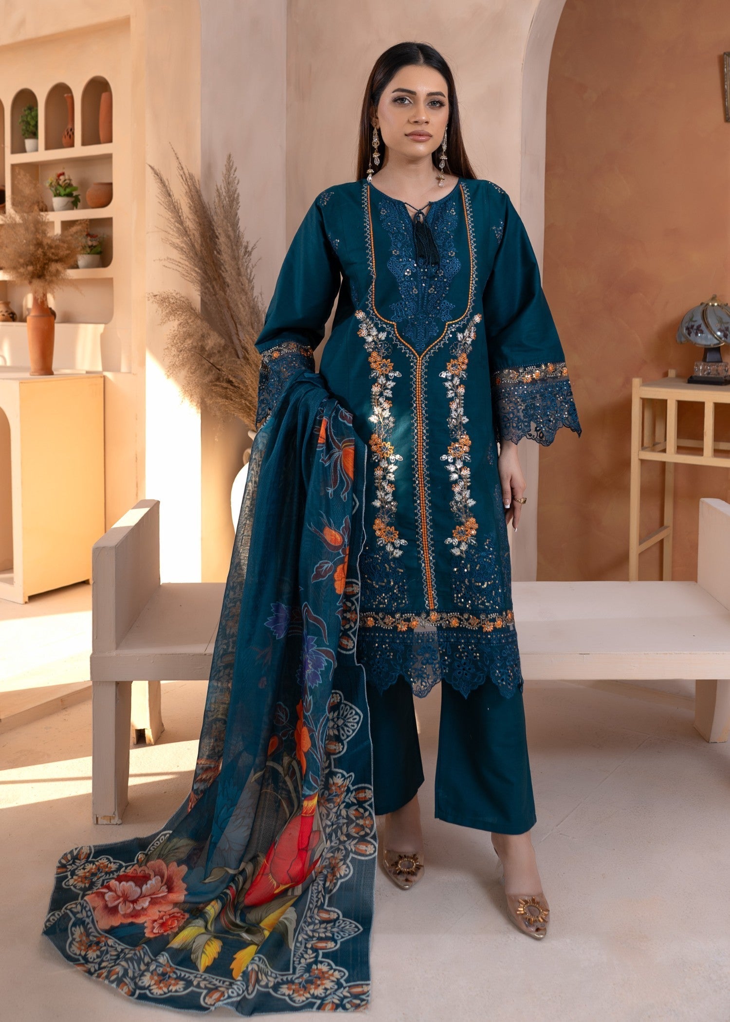 Rangoon Clothing Momina Peacock Women 3pcs