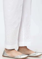 Rangeenz Embroidered Capri Trouser MIDB WHITE Women 1pcs