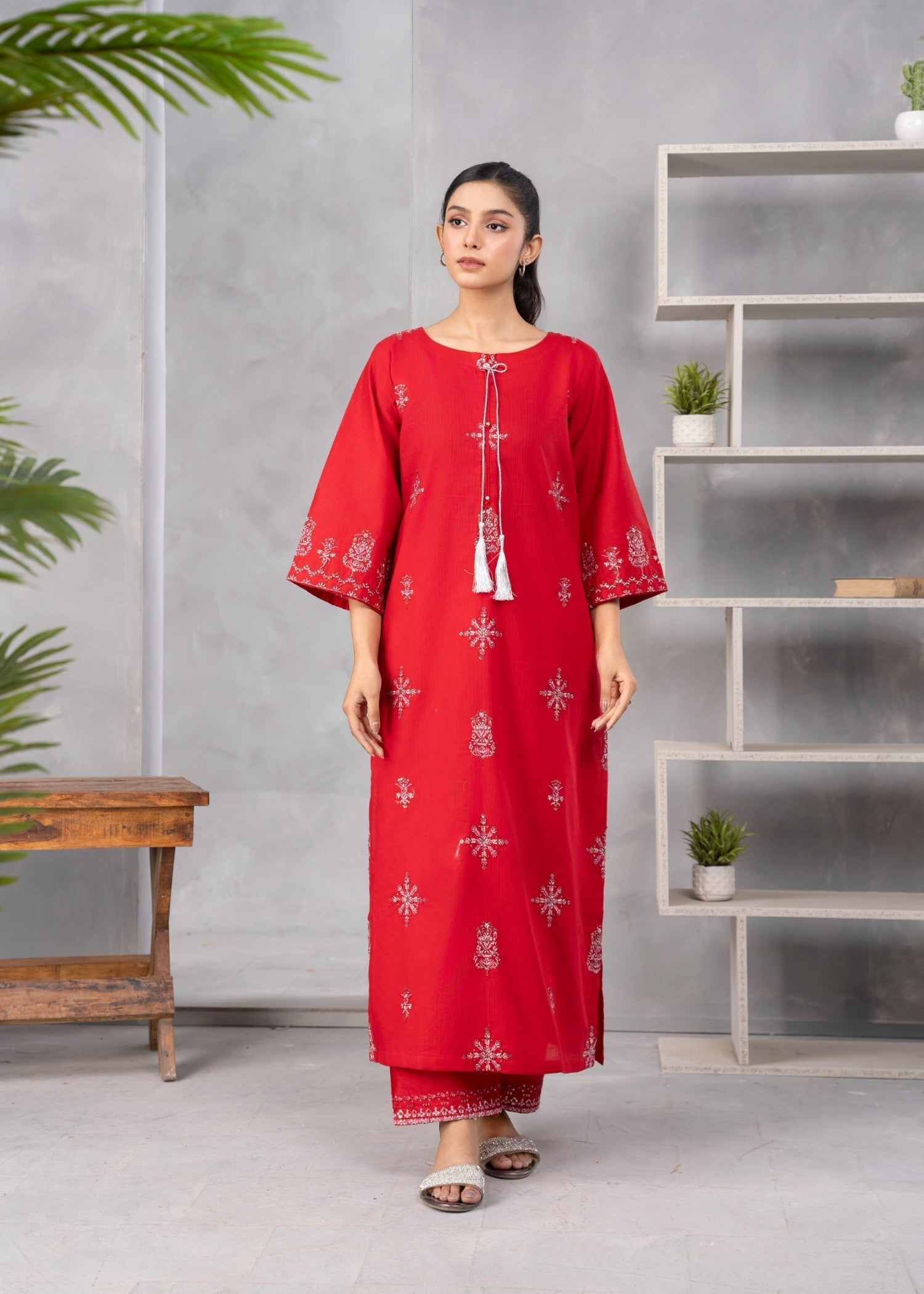Abeera Everyday Sophistication – Stylish Long Length Embroidered Suits (Art No. AB 19) Women 2pcs