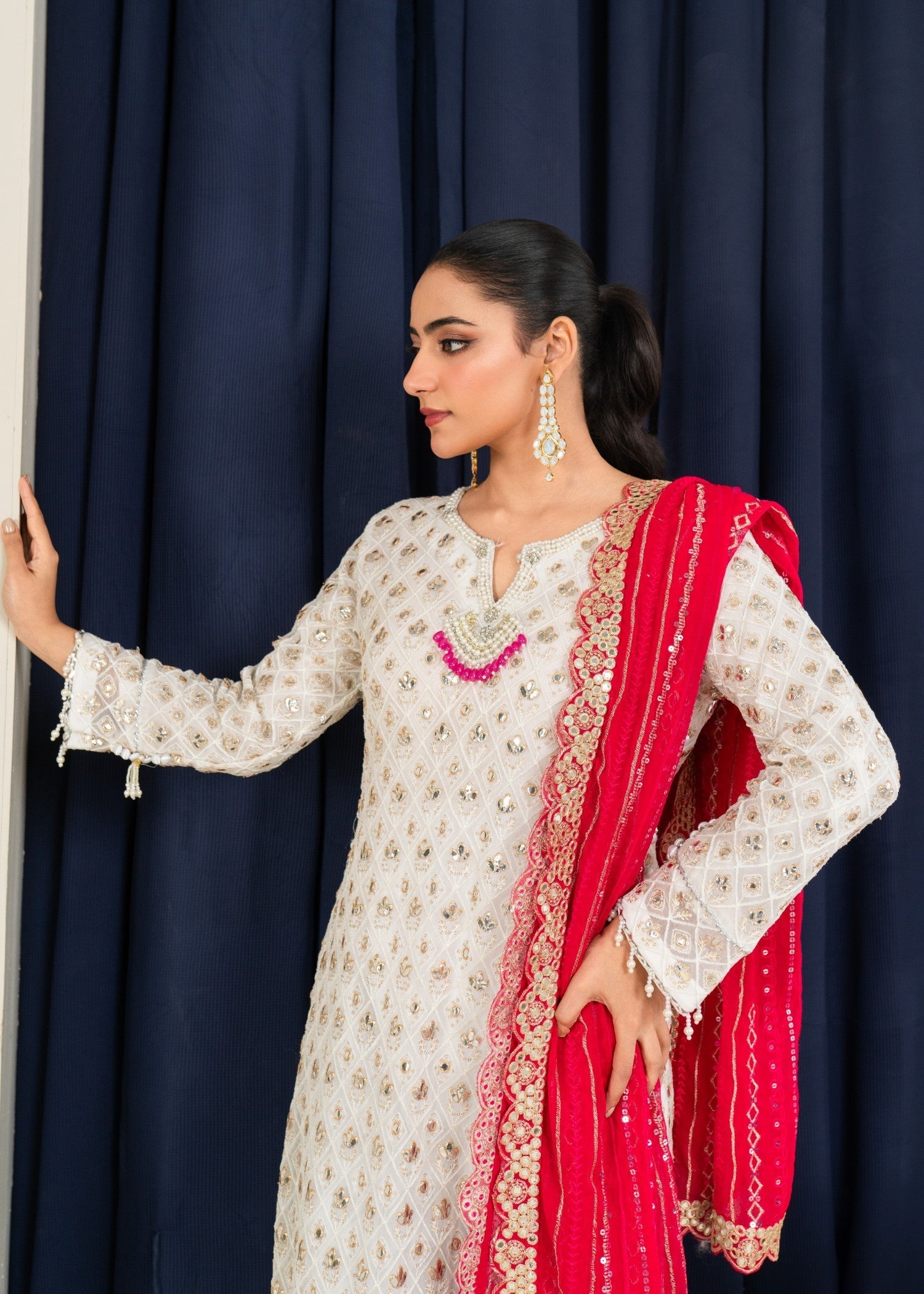 Four Season Boutique FOIL WORK HOTPINK Women 3pcs