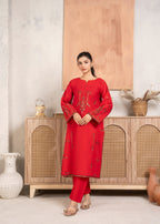 Abeera Art No. AB 62 – Majestic Threads: Cotton Embroidered Suit Women 2pcs