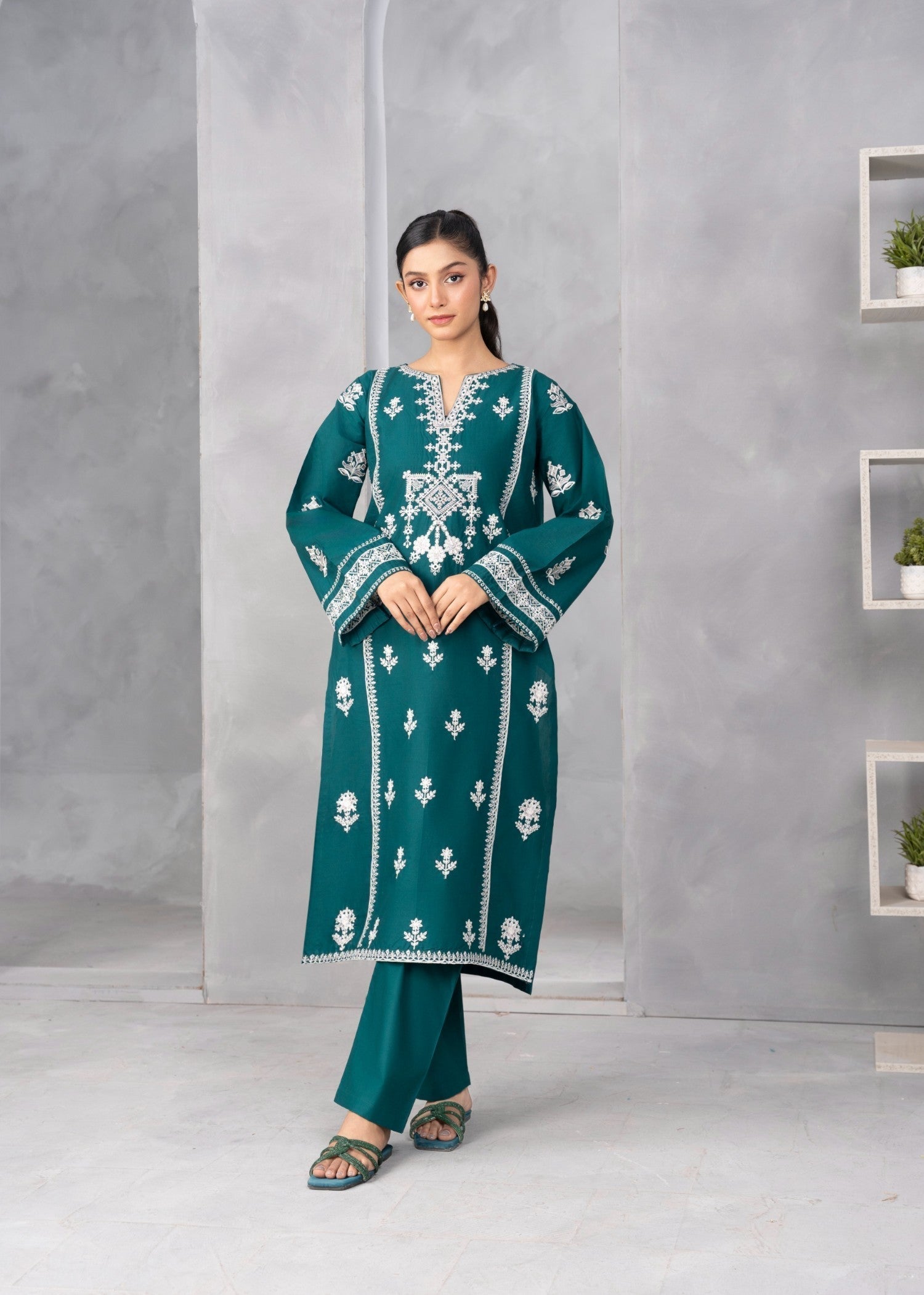 Abeera Art No. XYZ 65 – Refined Beauty: Embroidered Cotton Women 2pcs