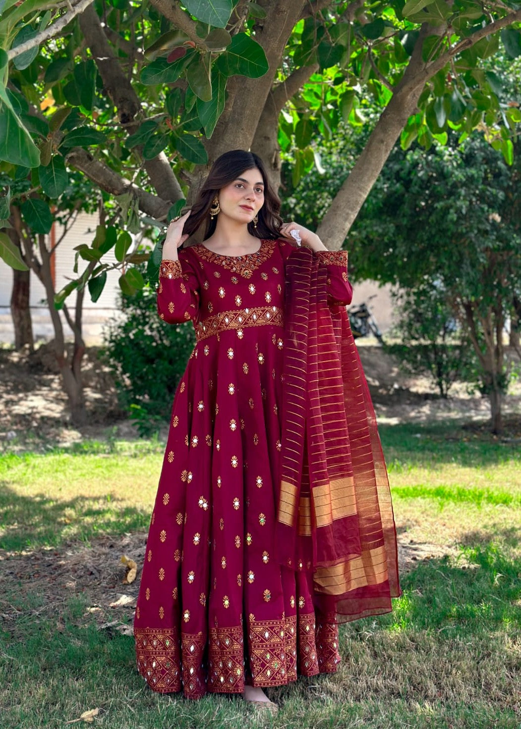 1 Mahoor Haven maroon 0051 Women 3pcs