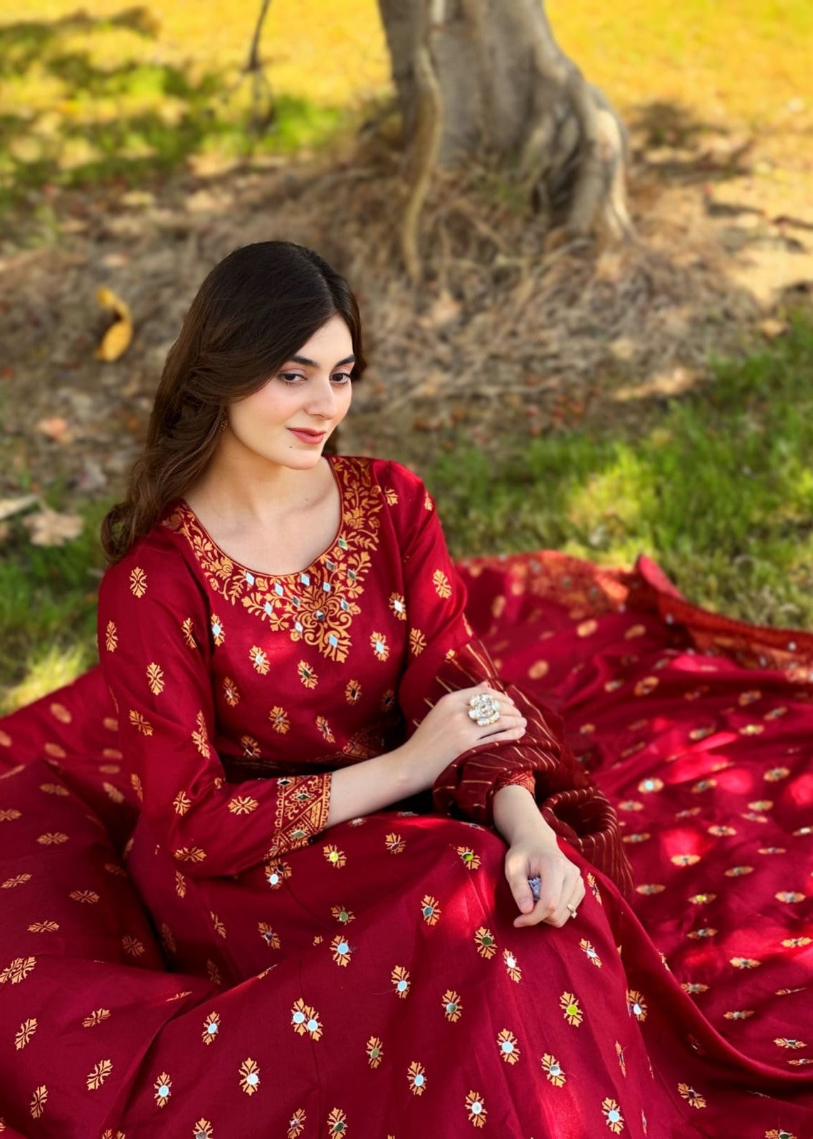 1 Mahoor Haven maroon 0051 Women 3pcs