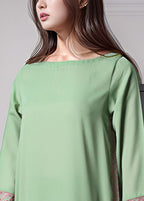 Polkadots Soft Sage Georgette Suit 12886AY Women 2pcs