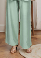 Polkadots Chic Pastel Green Self Plain Suit 14374CW Women 2pcs